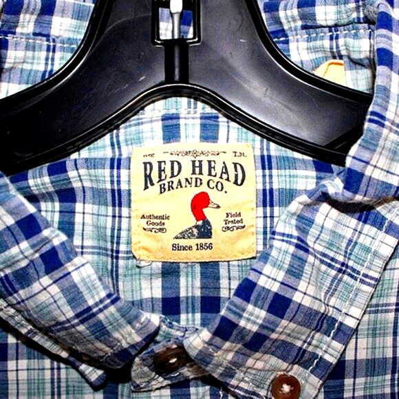 RedHead Plaid Button-Up Shirt | XL | 100% Cotton | Classic Outdoor Style - Picture 3 of 5
